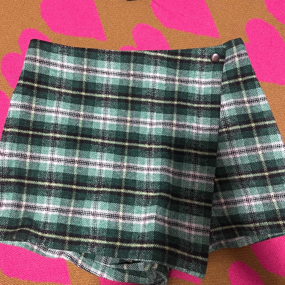 Free People Green Plain Skort Size 8